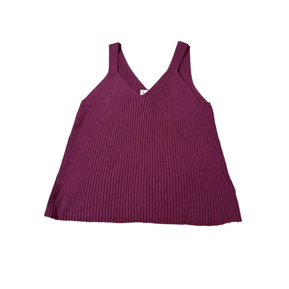 Carve Designs Tops - NEW Carve Design Size Small Micah Deep Dark Purple Tank Knit Sleeveless V-Neck